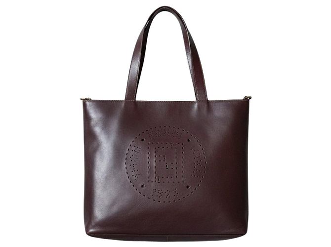 Sac cabas Fendi en cuir marron