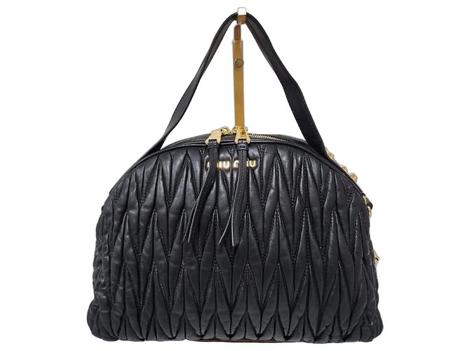 Miu Miu Borsa a tracolla Dome in pelle Matelassé - Nero