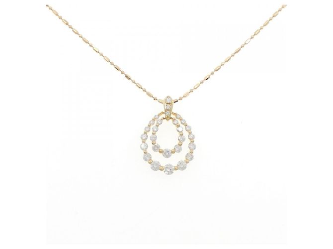 Autre Marque Collar de diamante Au750 Dorado