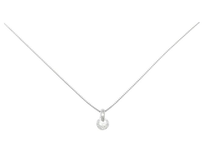 Autre Marque Collana in platino e diamanti Argento