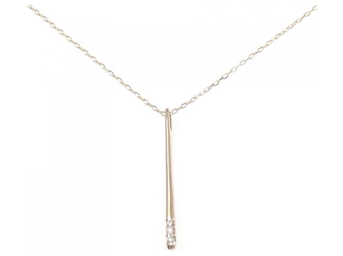 Autre Marque Au750 Diamond Necklace Pink