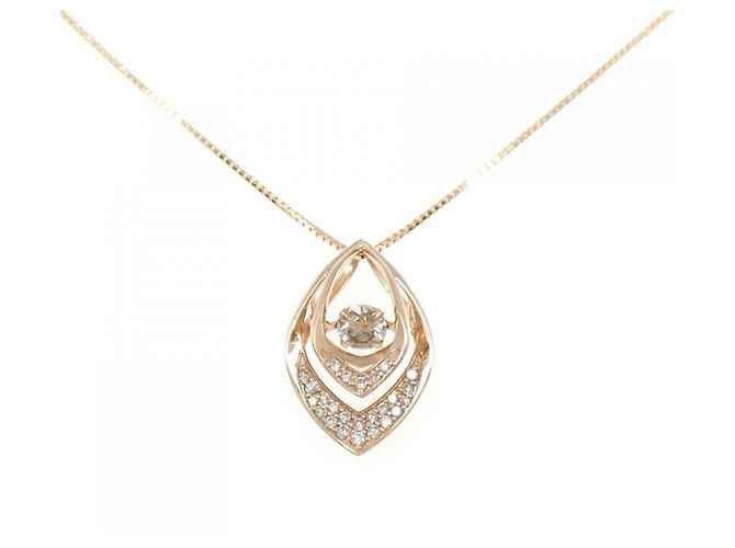Autre Marque Collana in oro Au750 e diamanti Rosa