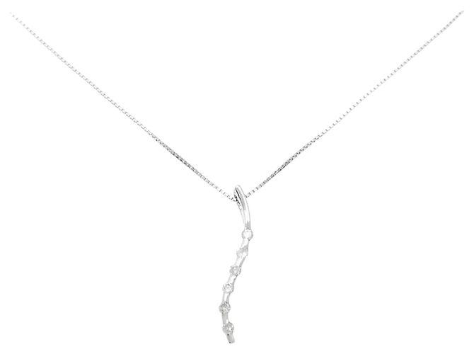 Autre Marque Collana in oro bianco Au750 e diamanti Argento