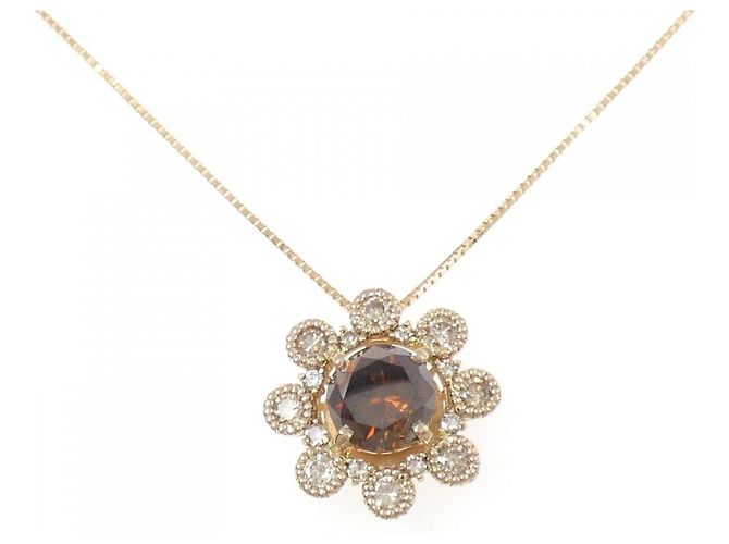 Autre Marque Collana in oro Au750 e diamanti Rosa