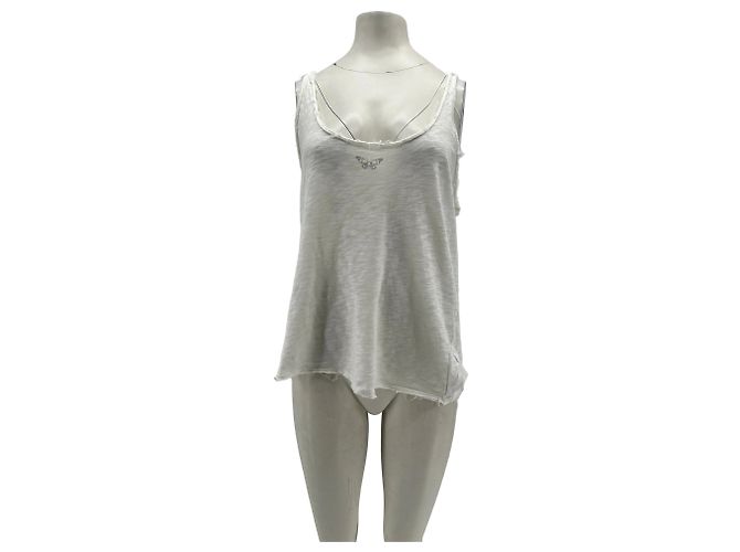 Zadig & Voltaire Tanktop aus Baumwolle Weiß M