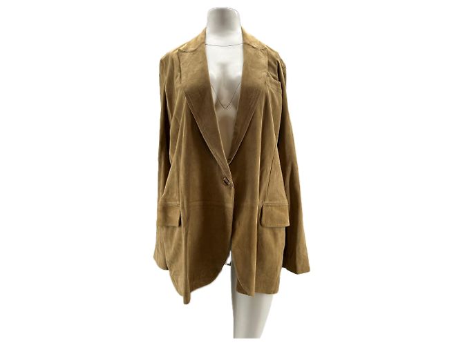 Autre Marque Blazer de camurça bege FARAH B
