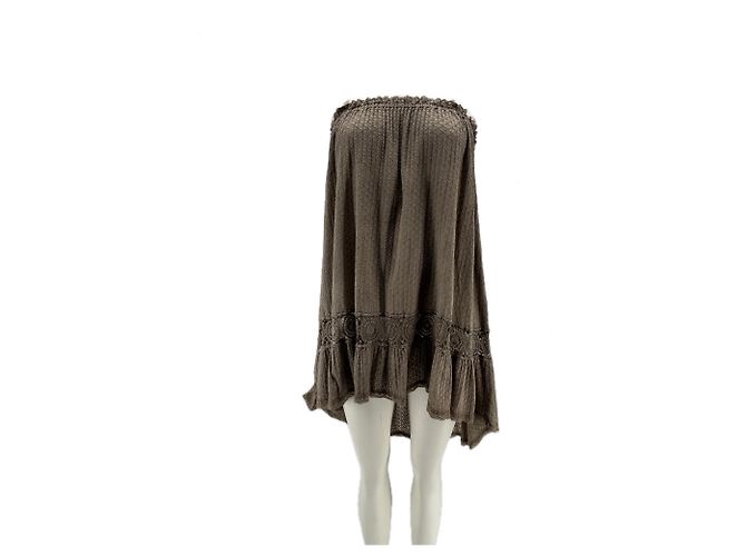 Autre Marque Vestido SUNDAY de algodón marrón Castaño