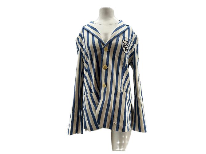 Polo Ralph Lauren Blazer a righe bianco e blu