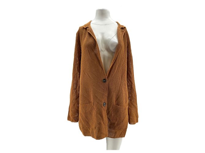Autre Marque Strickjacke in Terracotta Braun 