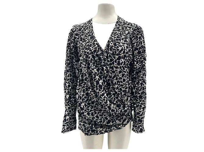 Isabel Marant Etoile Gemusterte Bluse Schwarz Viscose