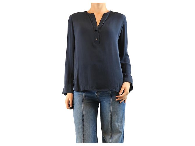 Vince Navy silk blouse - size M Navy blue