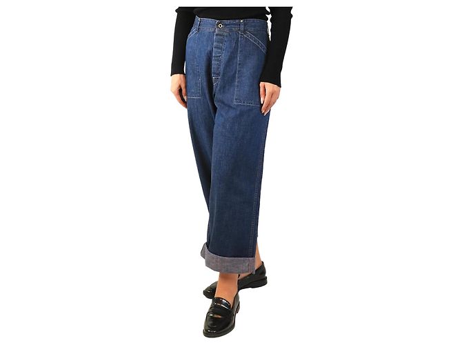 Autre Marque Vaqueros de pierna ancha azules - talla UK 14