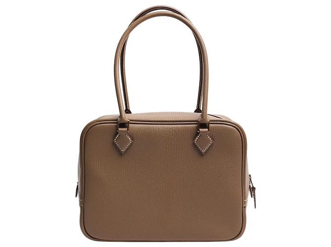 Hermès Bolsa Plume 20 Etoupe Marrom