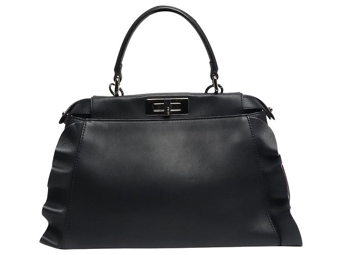 Fendi Borsa 2way in pelle Navy Peekaboo Blu navy