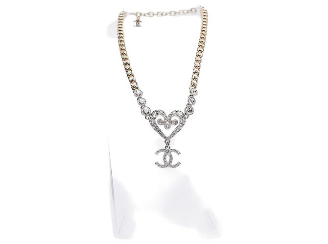 Chanel Collana choker a cuore in oro e diamanti D'oro