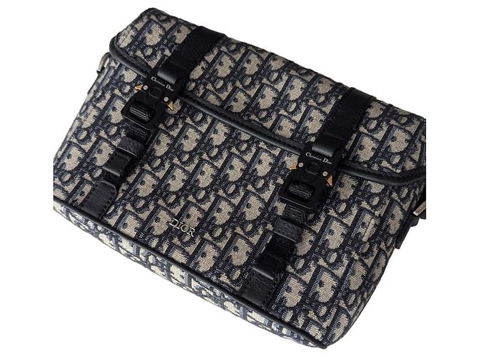Christian Dior Oblique Jacquard Canvas Shoulder Bag