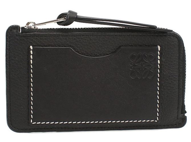 Monedero de piel de becerro negro Loewe