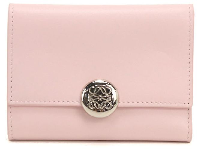Cartera de piel de becerro rosa Loewe