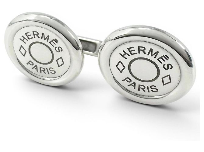 Gemelli Hermès Sellier SV925 rotondi Argento