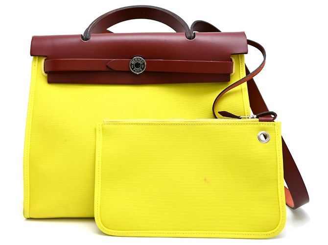 Hermès Hermes Herbag Zip PM Handtasche Gelb