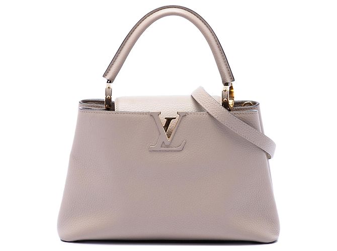 Louis Vuitton Marrom Taurillon Capucines MM Carne