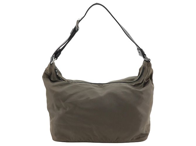 Borsa a Spalla Prada Brown Tessuto Marrone 