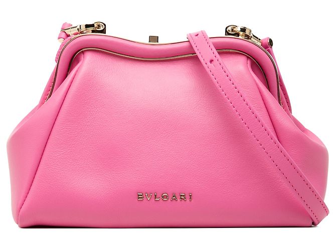 Bulgari Bolsa transversal Serpentine em couro rosa Bvlgari