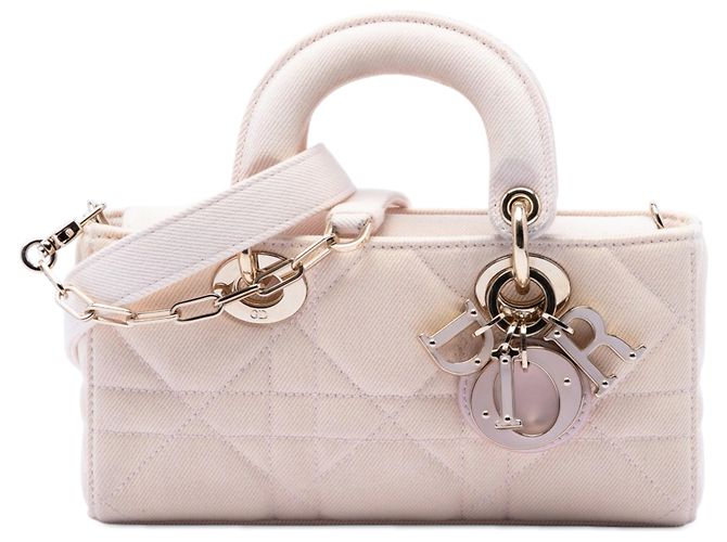 Dior Pink Small Denim Macrocannage Lady D Joy