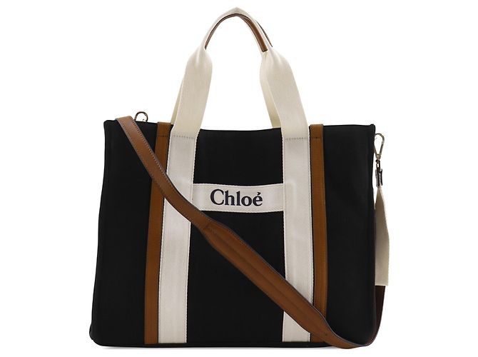 Borsa cambio Chloé in tela nera Nero
