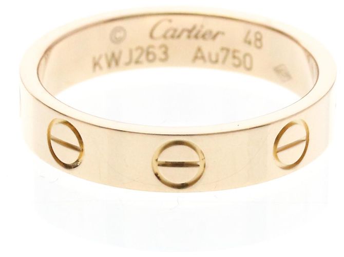 Bague Mini Love de Cartier en or rose Doré