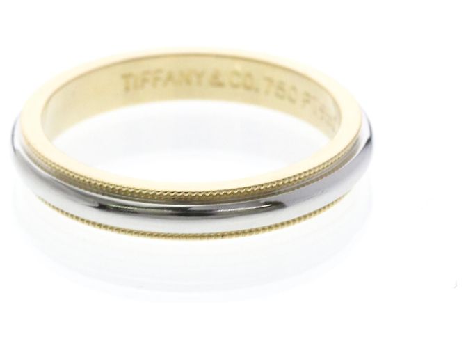 Tiffany & Co Anello Tiffany Milgrain Band Argento D'oro