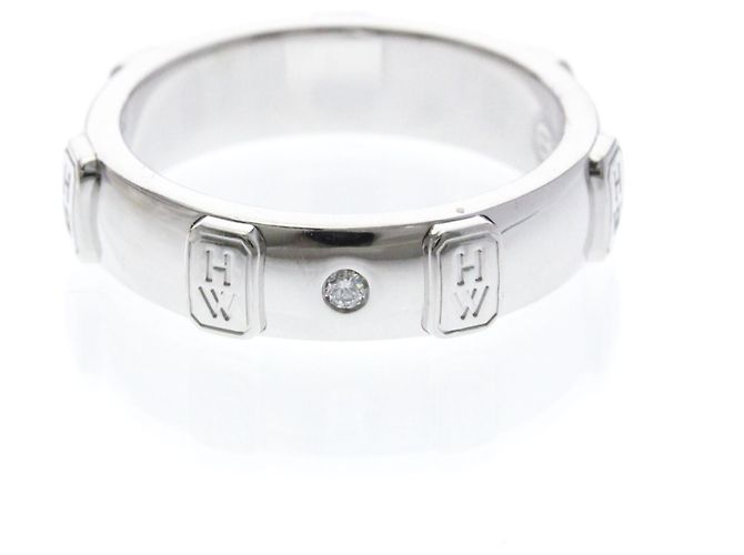 Anel HW Logo de Harry Winston Prata