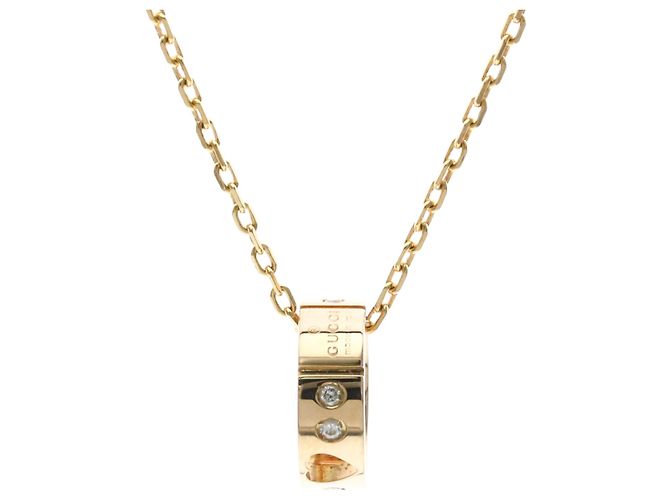 Collar Gucci Icon Amor en oro rosa Dorado