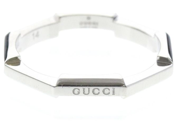 Anello Octagon in platino Gucci Argento