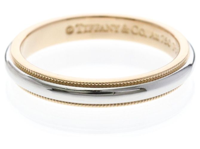 Tiffany & Co Anello Tiffany Milgrain Band Argento D'oro