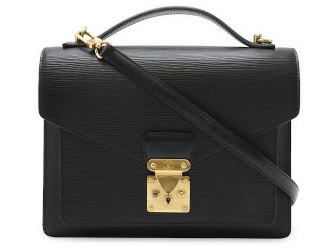 Sac à main Louis Vuitton Epi Monceau Noir