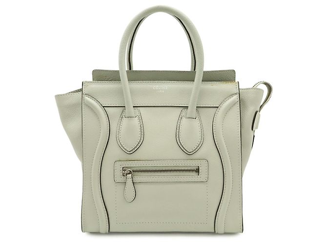 Céline Bolso Tote Celine Luggage Micro Shopper de piel Gris