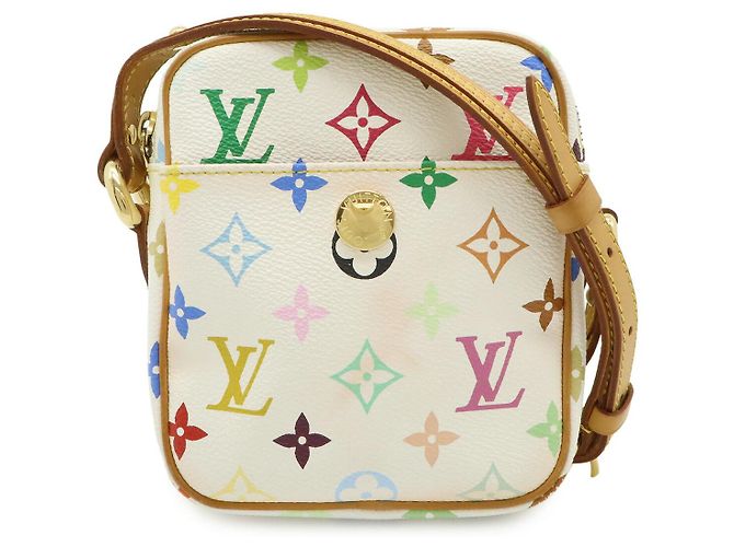 Borsa a tracolla Louis Vuitton Monogram Multicolor Lift Pochette Mini Bag Bianco