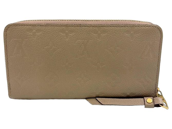Carteira Zippy Louis Vuitton Monogram Bege Marrom