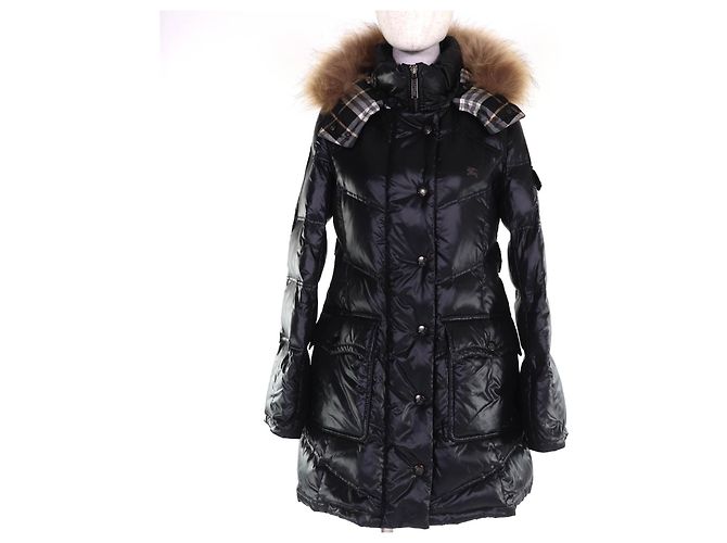 Burberry Blue Label Nylon Down Coat Black