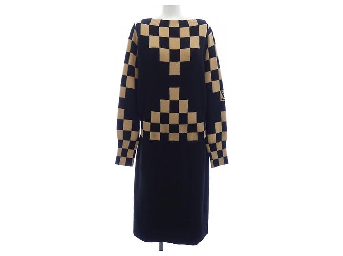 Louis Vuitton Kleid aus Kaschmir-Mischung Schwarz