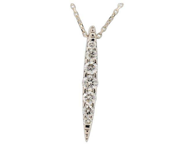 Autre Marque Kashikey Au750 Diamant-Halskette Braun