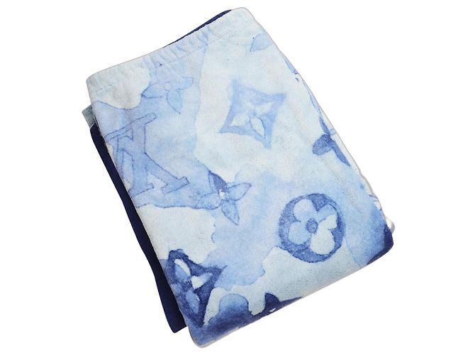 Louis Vuitton Toalla de playa acuarela azul