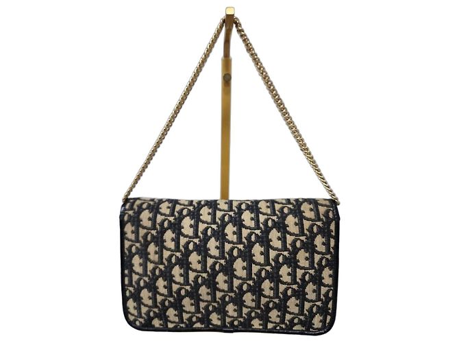 Bolso Christian Dior Diorissimo Trotter Beige/Negro