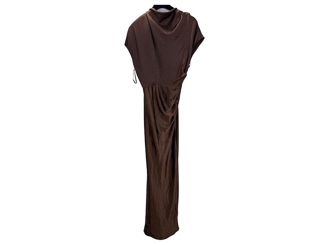 Autre Marque SIX STORIES Maxikleid aus Polyester in Braun