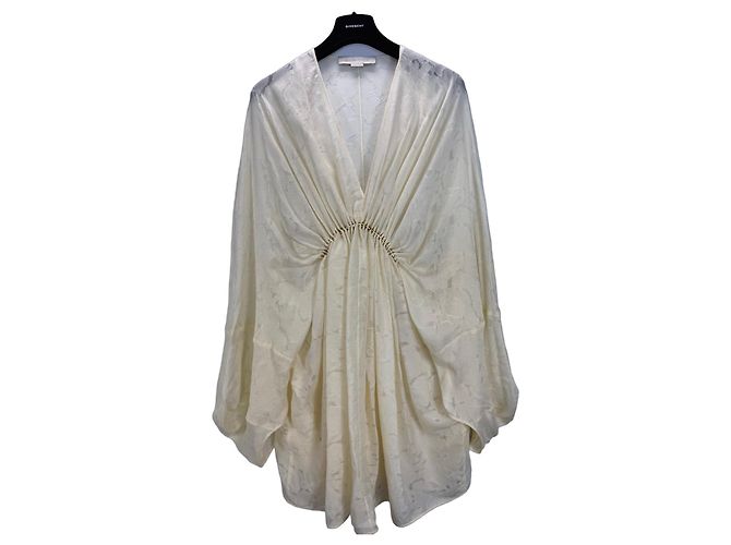 Stella Mc Cartney Stella McCartney Seidenmischung Kleid Creme Roh