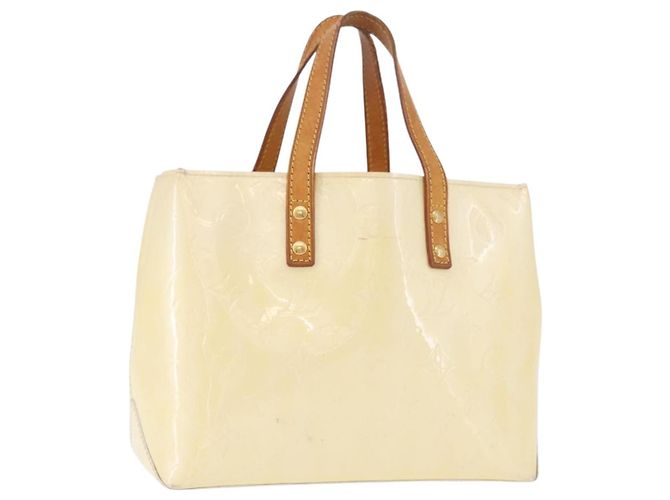LOUIS VUITTON Monogram Vernis Reade PM Hand Bag Perle M91336 LV Auth 187720