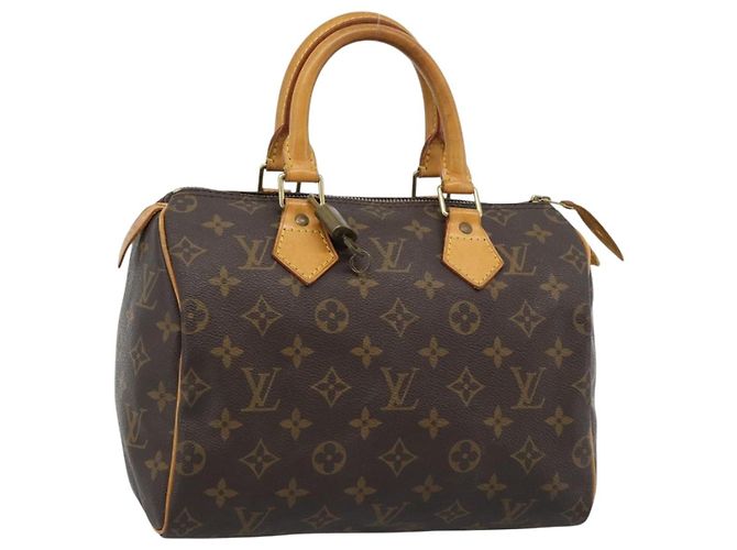 LOUIS VUITTON Bolsa Monogram Speedy 25 M41528 LV Auth 186090A Monograma