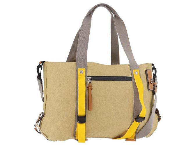 Borsa Tote LOEWE Loewe Nature Canvas 2way Beige Silver Auth 186333A Argento