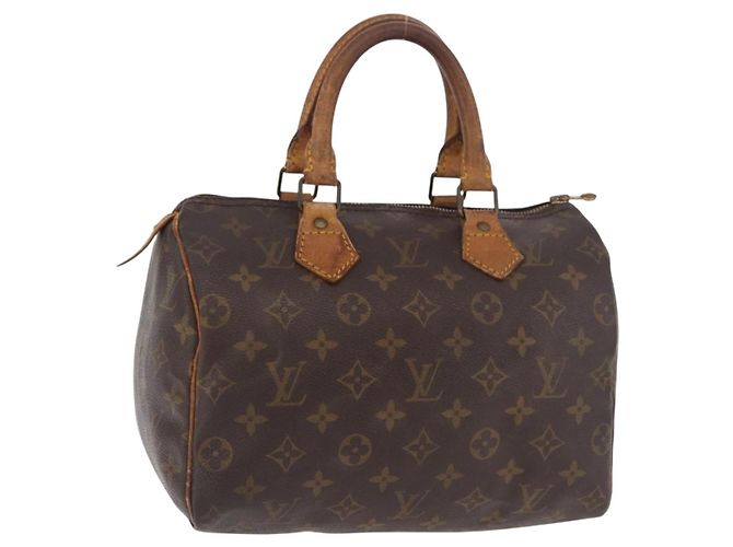 LOUIS VUITTON Bolsa Monogram Speedy 25 M41528 LV Auth 187644 Monograma